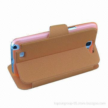 Latest/Stylish Sheepskin Leather Flip Cover for Galaxy S4, Available in 6 Colors